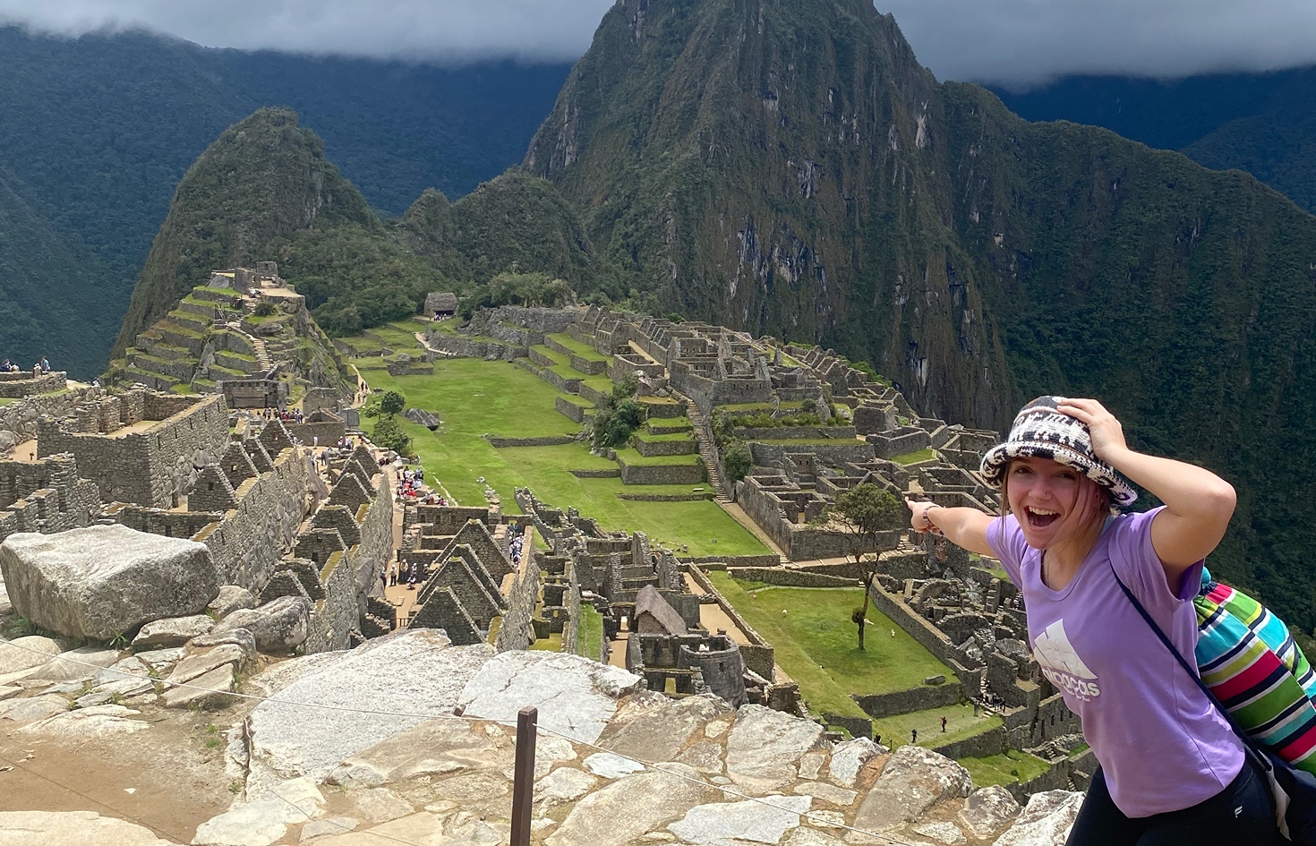 Aubrey by Machu Picchu in Peru
