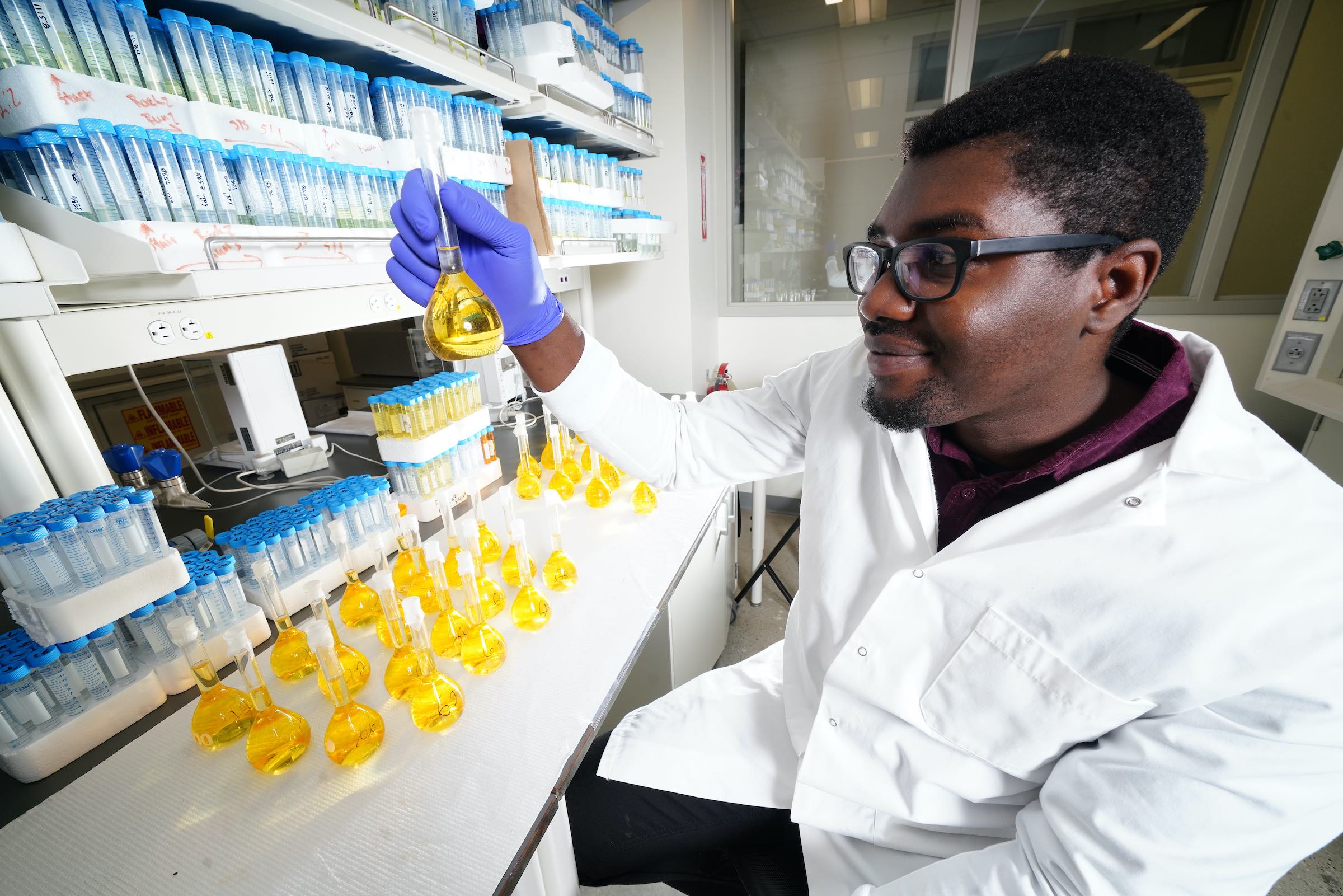 Student working in lab 