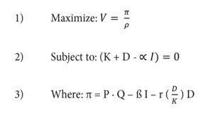 theoretical framework that acknowledges the impact of unrealized capital gains or losses on firm decision-making