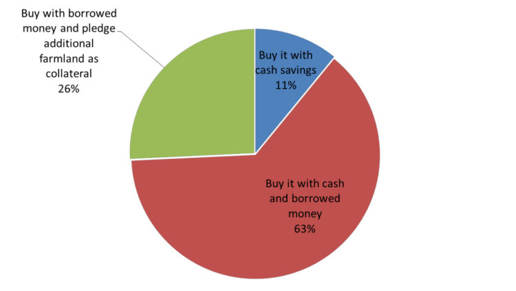 Chart 13. How Respondents would Finance Additional 80 Acre Farmland Purchase