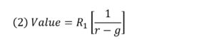 (2) Value Equation