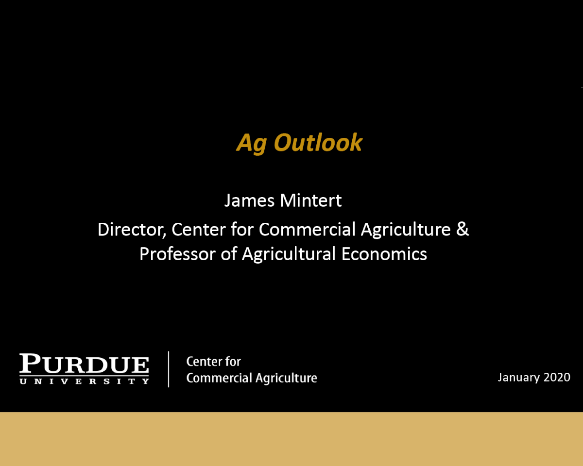 Ag Outlook on Jan. 22, James Mintert