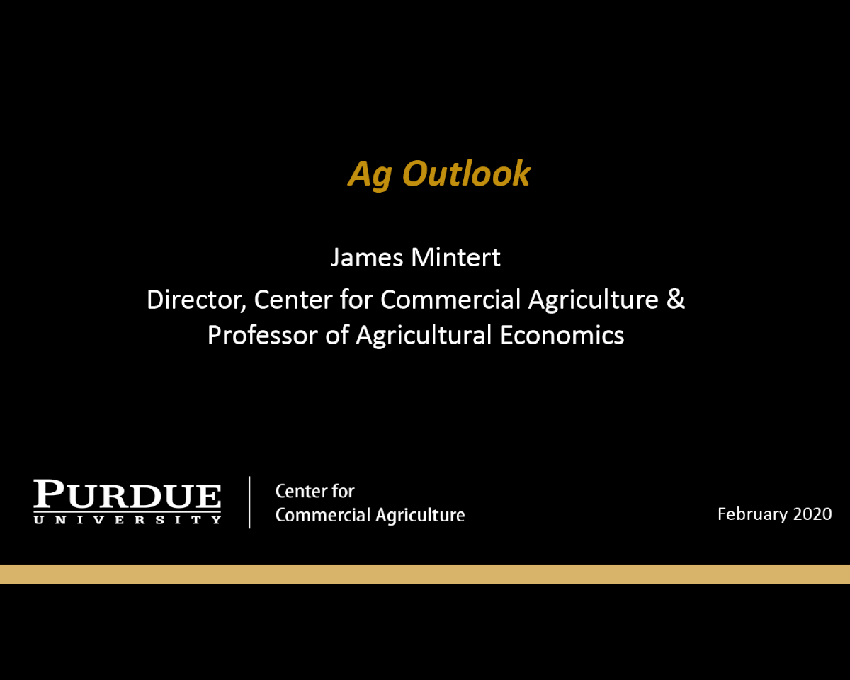 Ag Outlook on Feb. 18, James Mintert