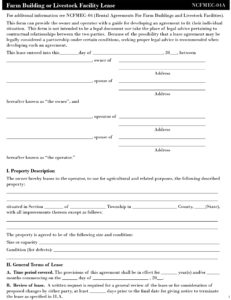 Sample Lease Form