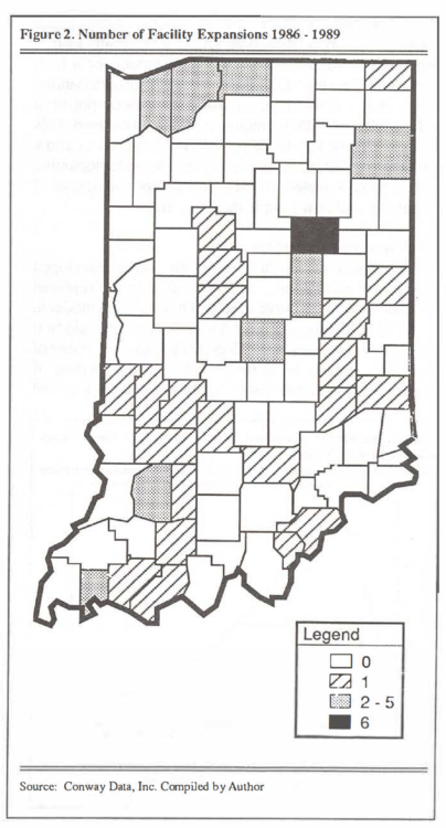 Figure 2. Number of Facility Expansions 1986. 1989