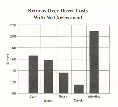 Figure 1. Returns Over Direct Costs With No Government 