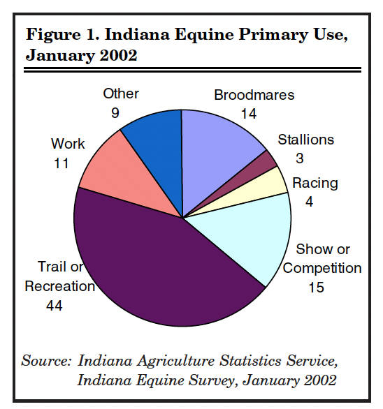 Figure 1. Indiana Equine Primary Use, January 2002
