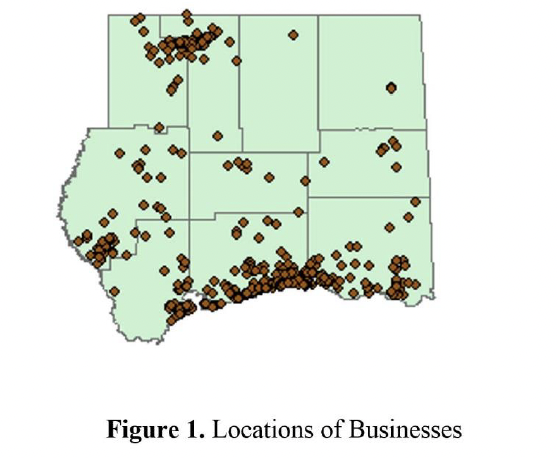 Figure 1: Location of Businesses