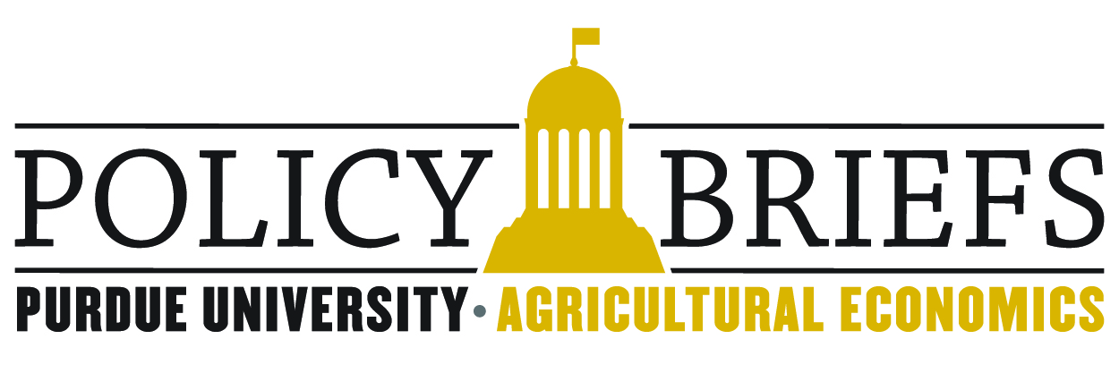 Policy Briefs logo, a Purdue University Department of Agricultural Economics policy report.