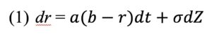 Vasicek Model for bond yields - formula 1
