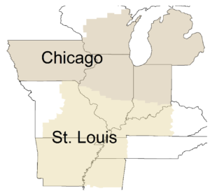 Figure 1. Chicago and St. Louis Federal Reserve Districts