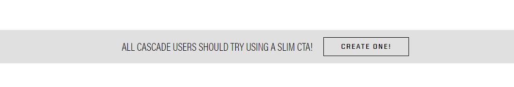 screenshot of grey slim cta block bar