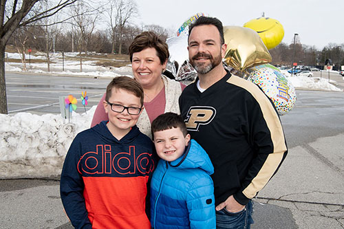 Andy Oppy with family