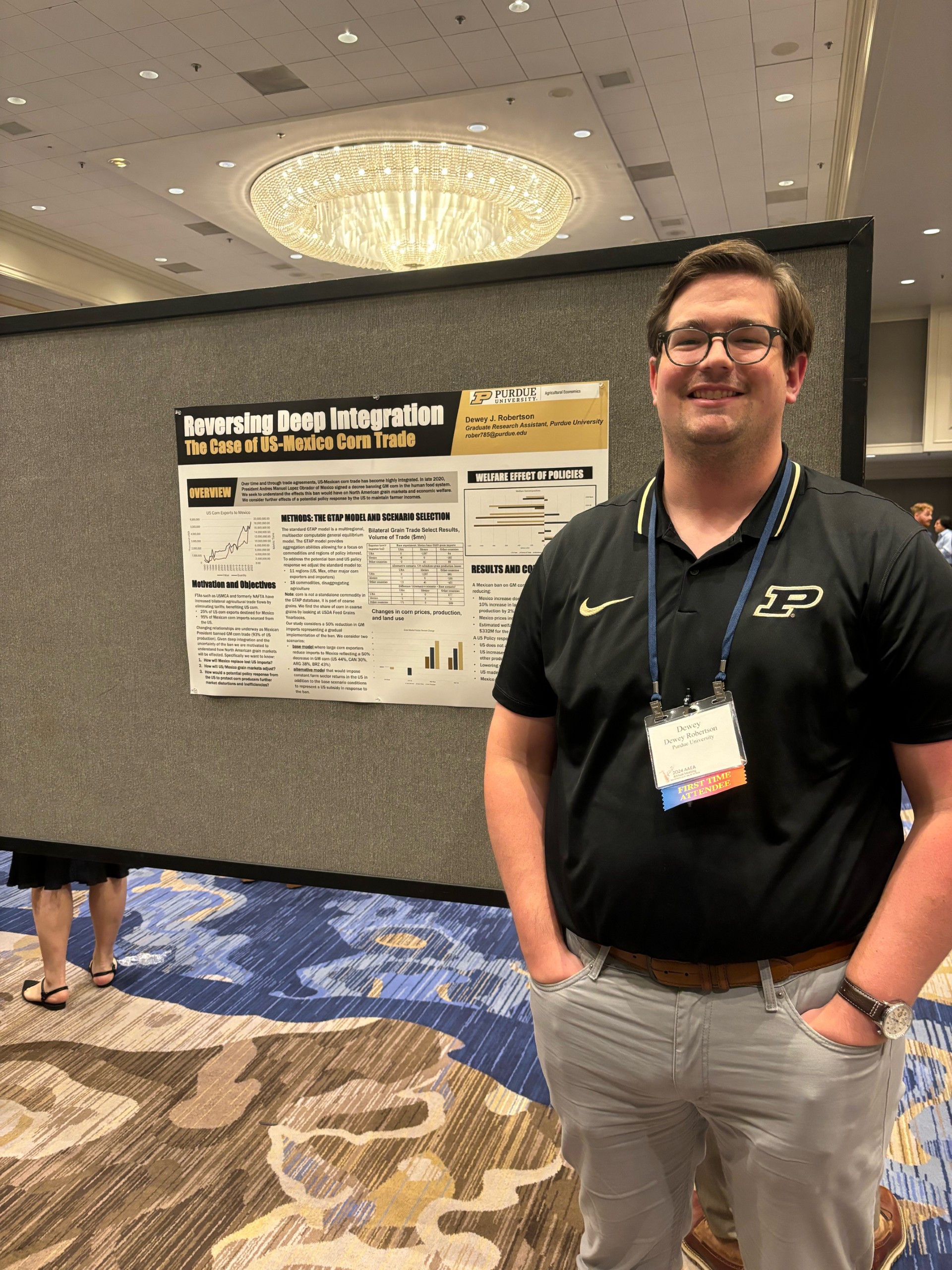 dewey presenting a poster at the AAEA annual meeting in New Orleans