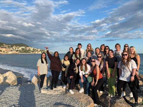 Katie Blacker study abroad cohort in France