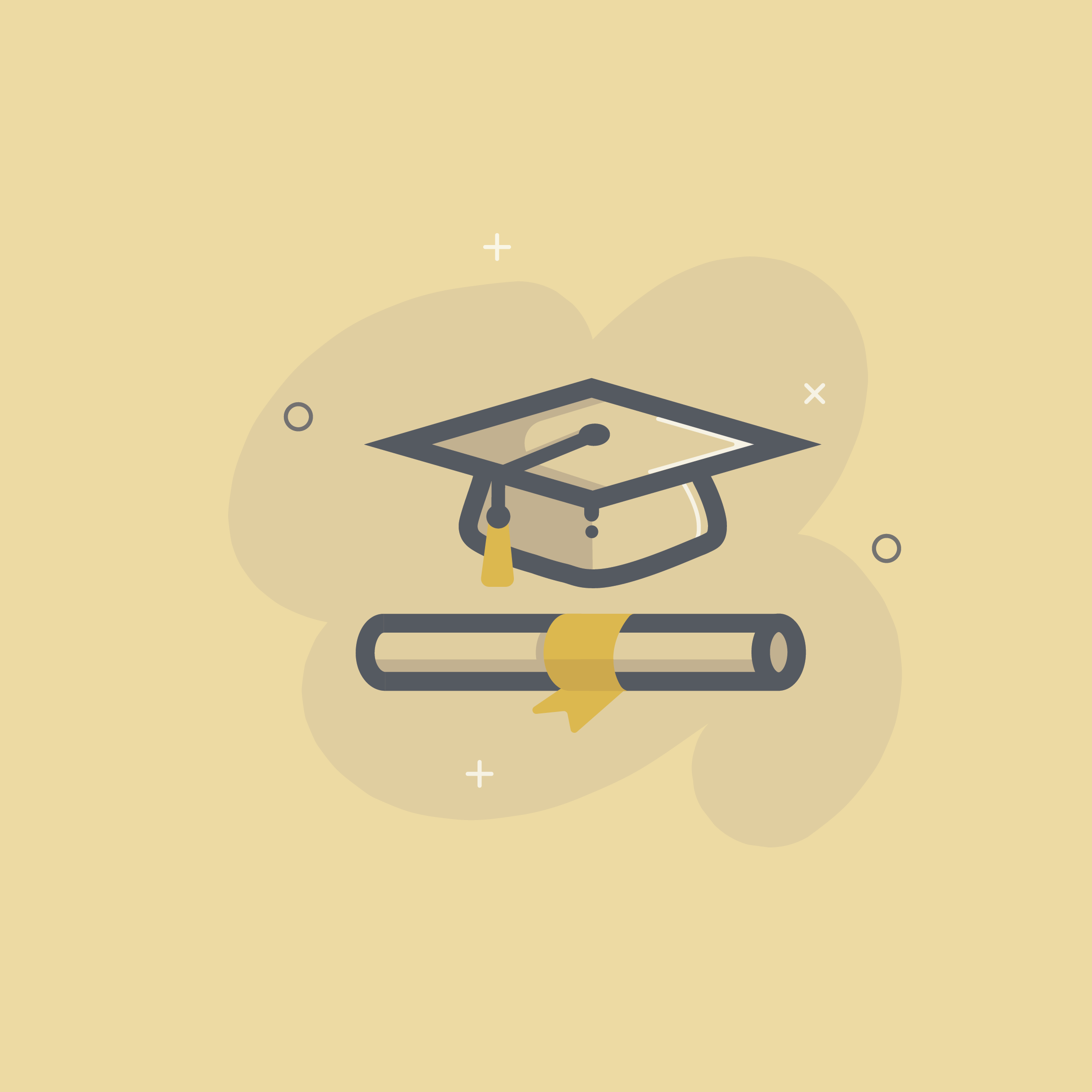 graphic icon of graduation cap