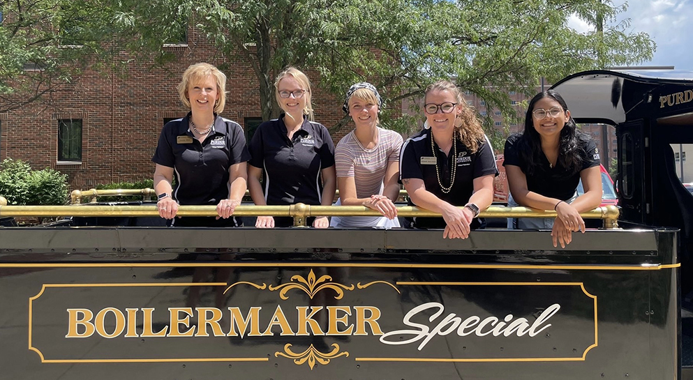 victoria dell with coworkers on the boilermaker special