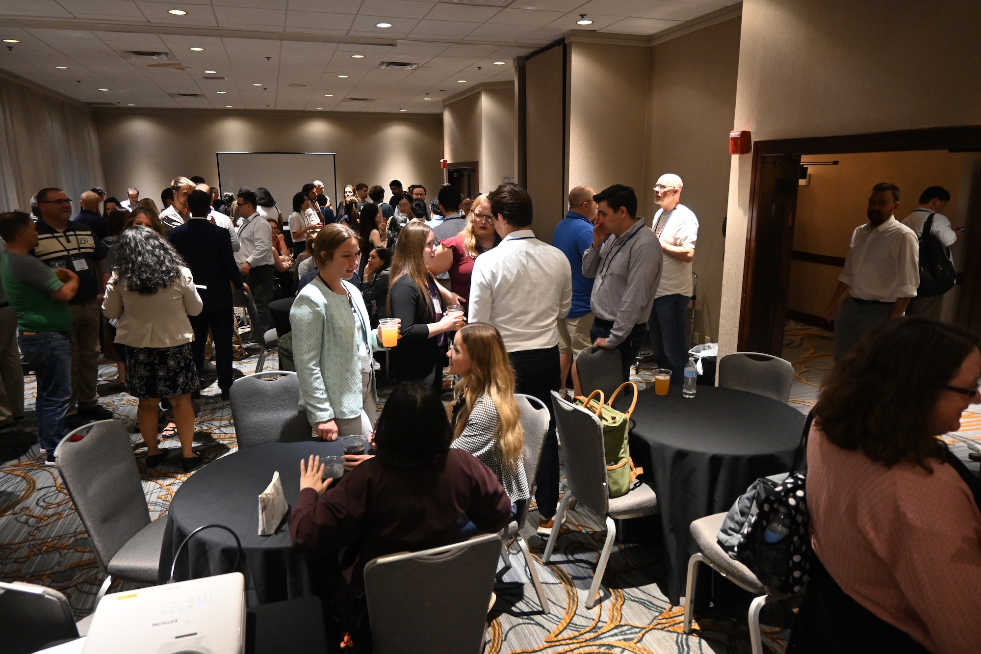 Group of attendees gathered for Purdue AAEA reception