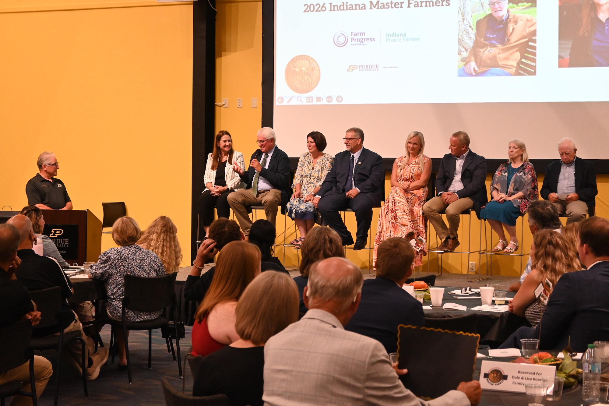 2026 Master Farmer awardees sitting on stage for a panel session
