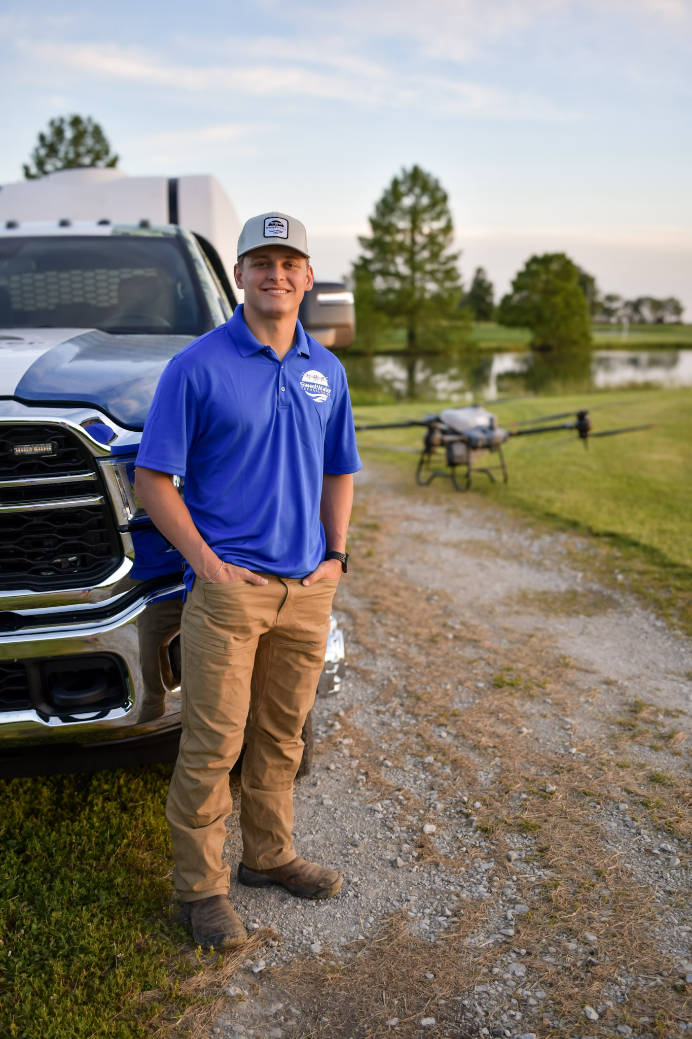 Grant Bell standing as owner of his new company