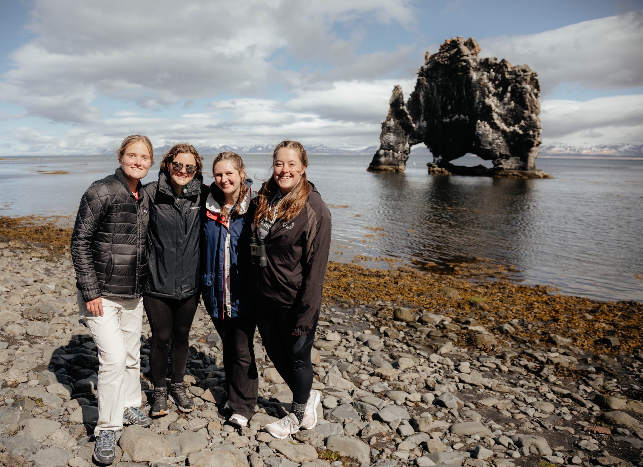 Jade with friends in Iceland