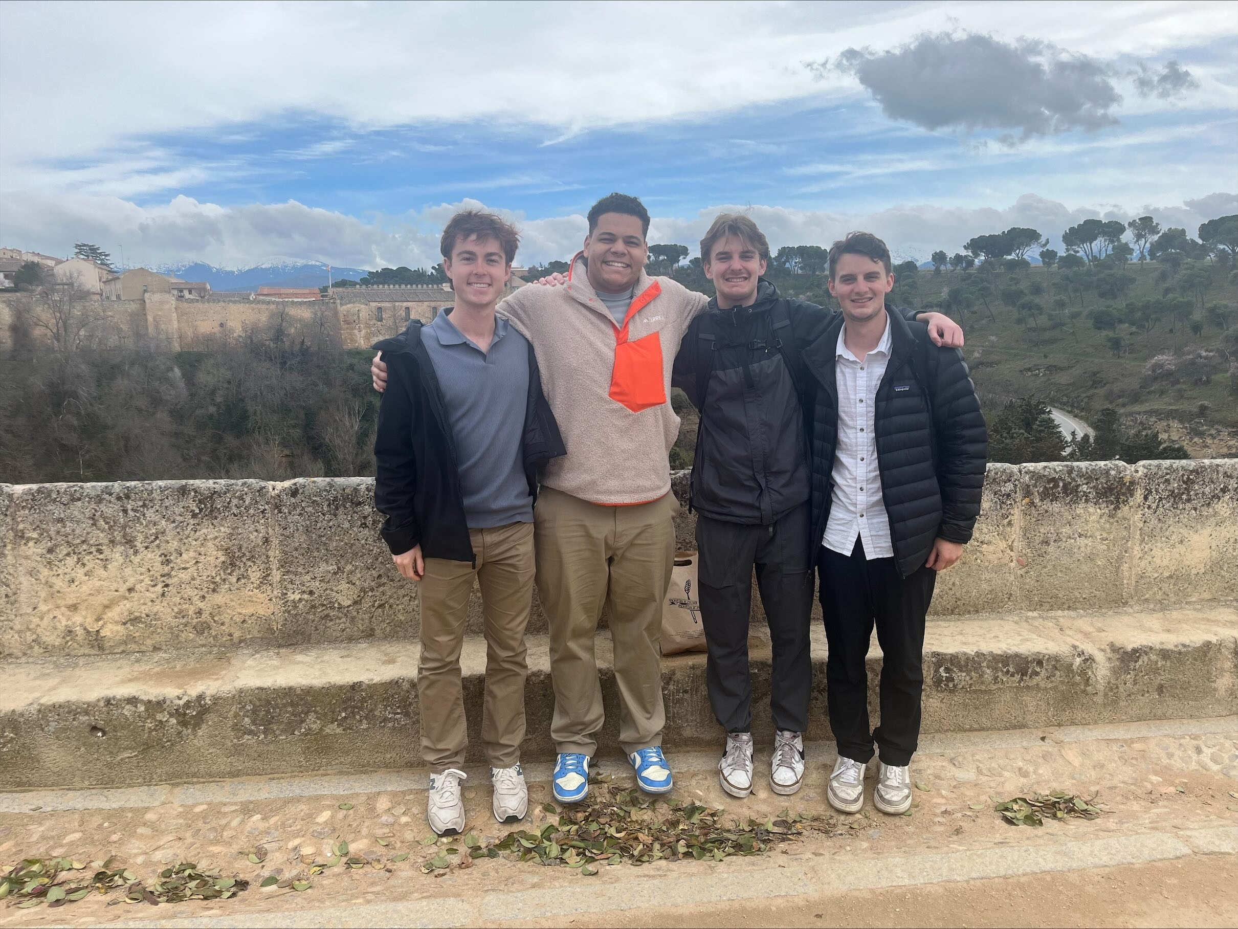 Drew in Africa with friends