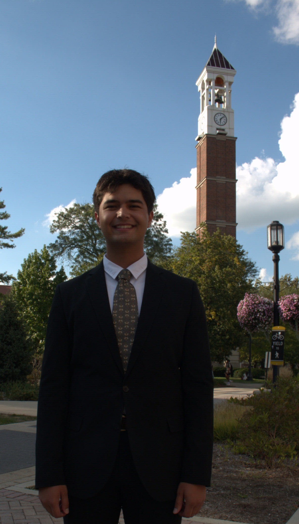 Wil in front of the Bell Tower