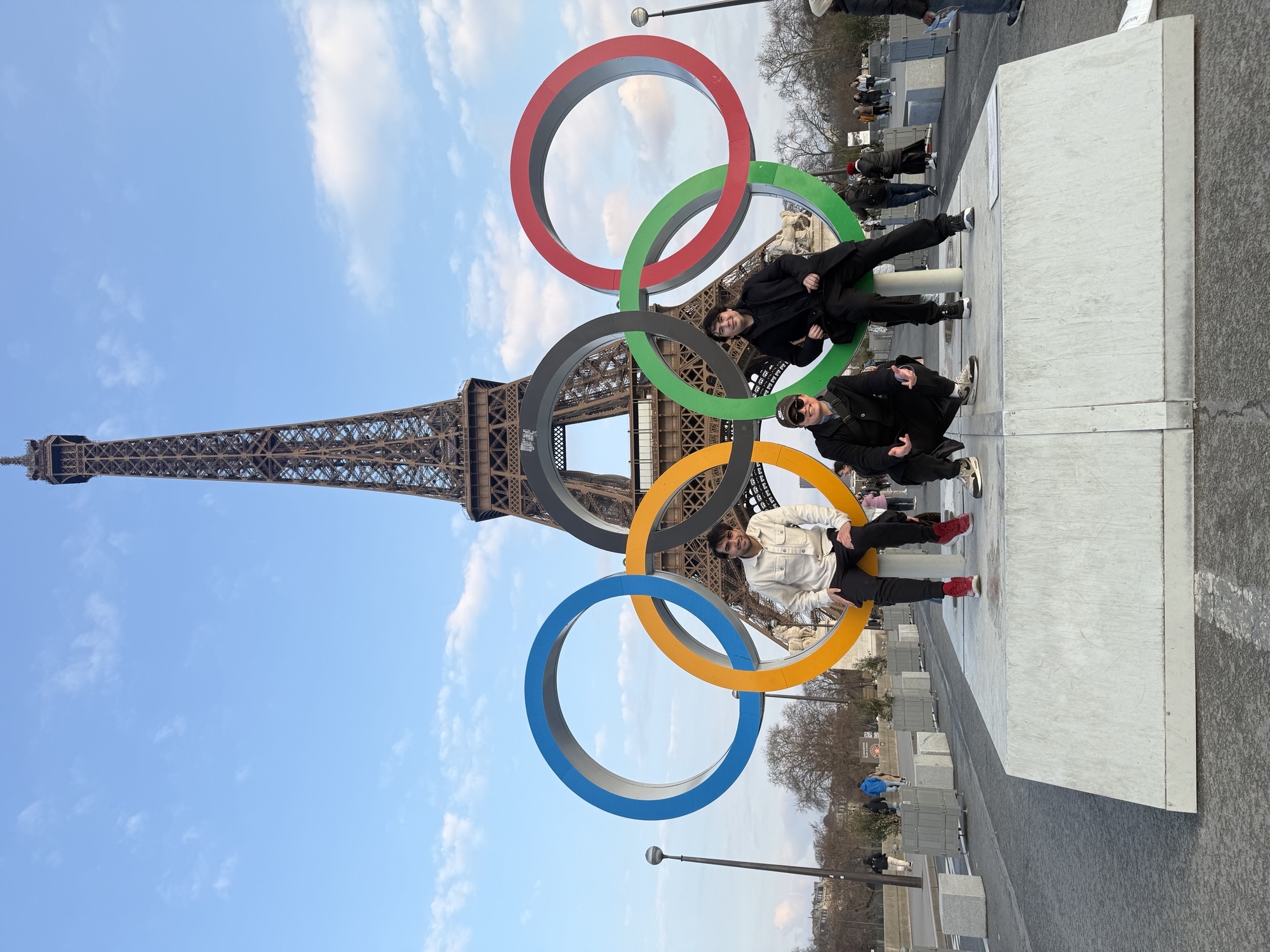 Slotnick in front of Eiffel Tower