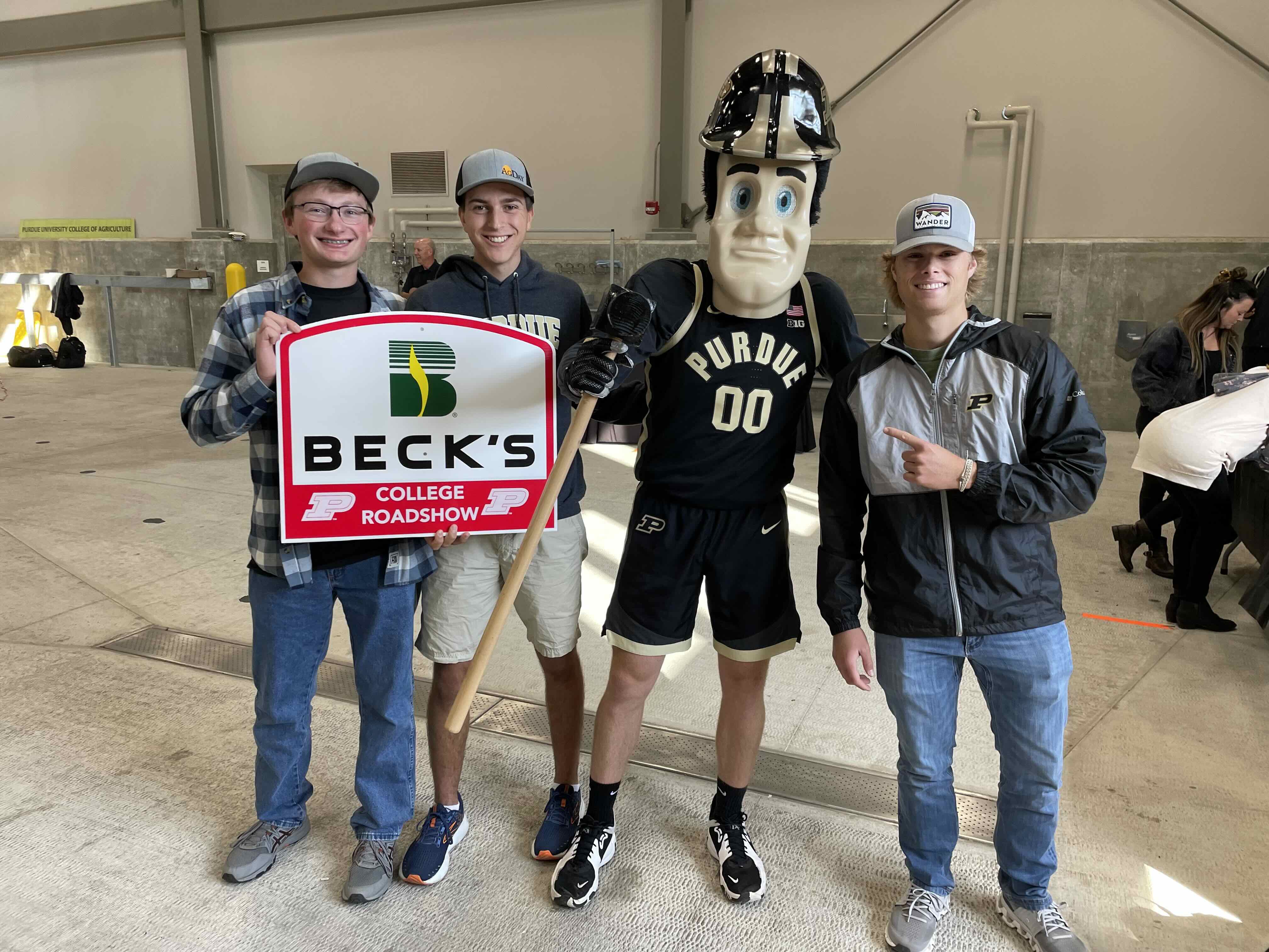 Thompson with Purdue Pete and friends