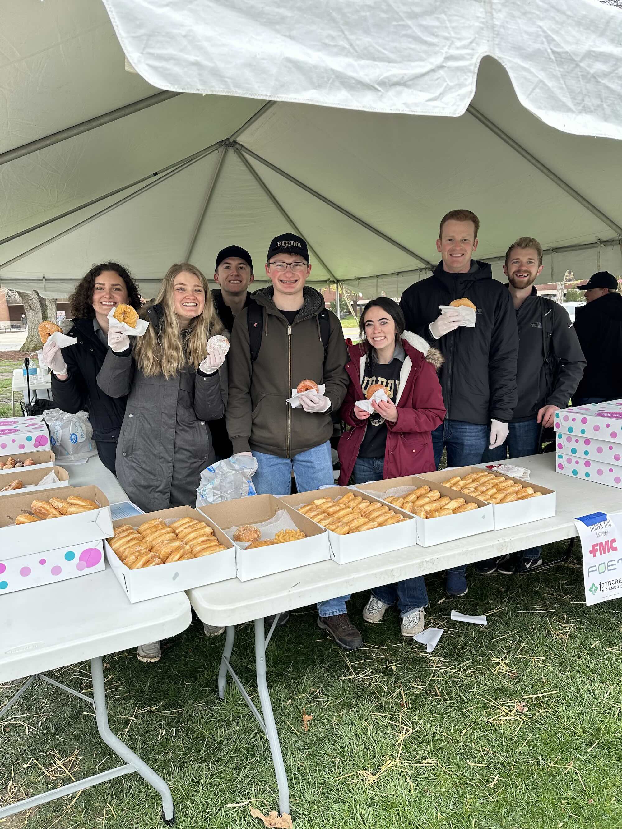 Thompson with donuts