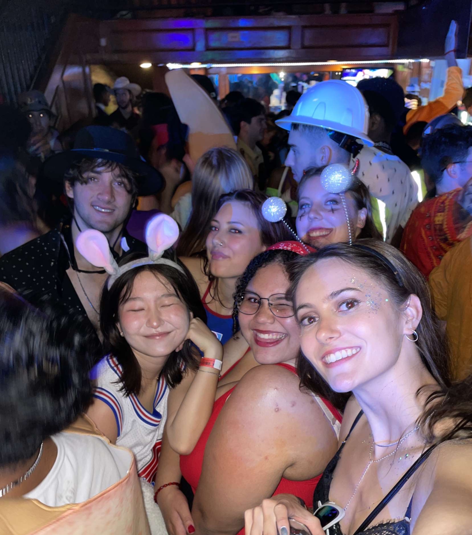 Trusty with friends in costumes