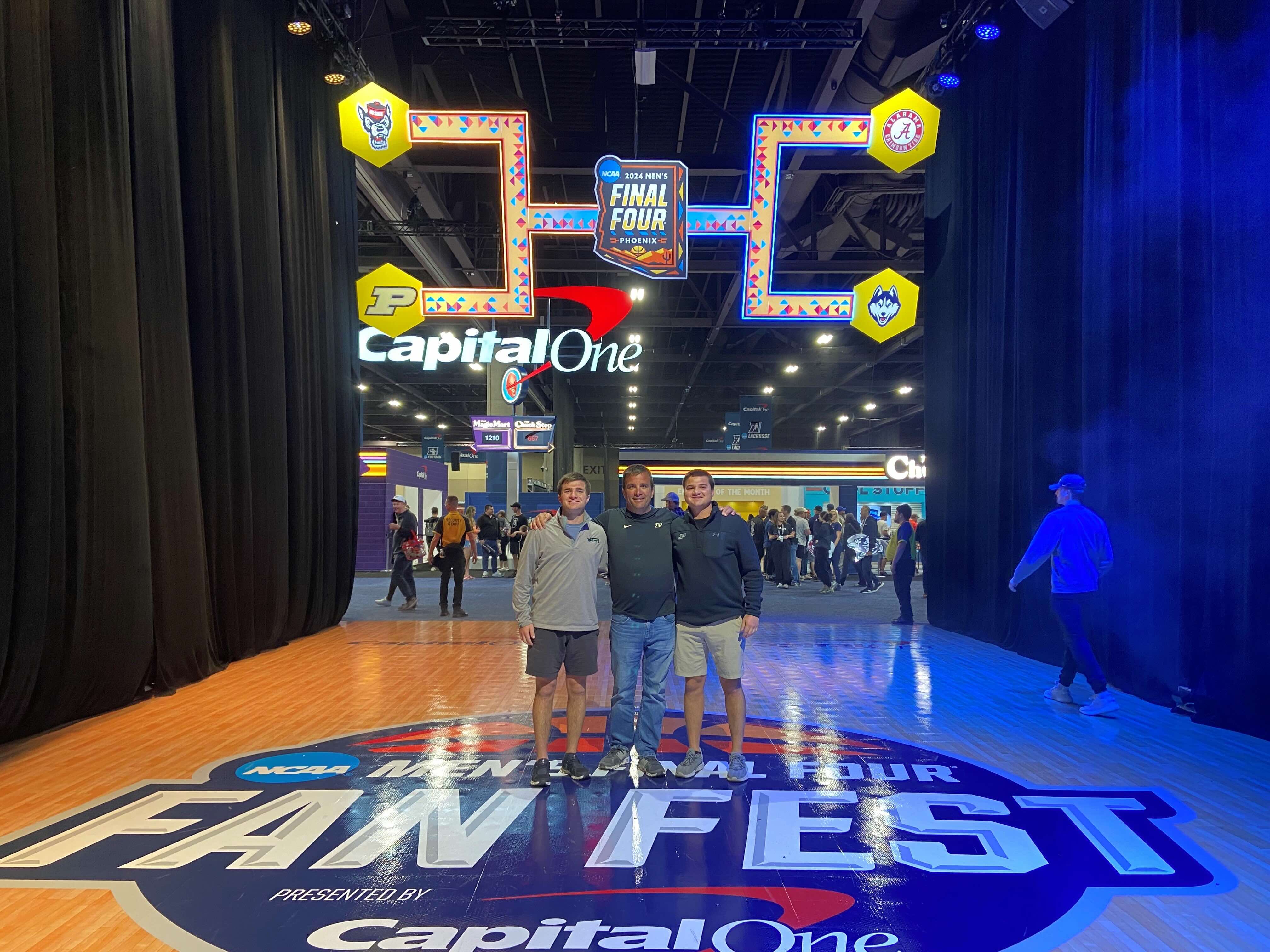 Whitesel at Final 4 game