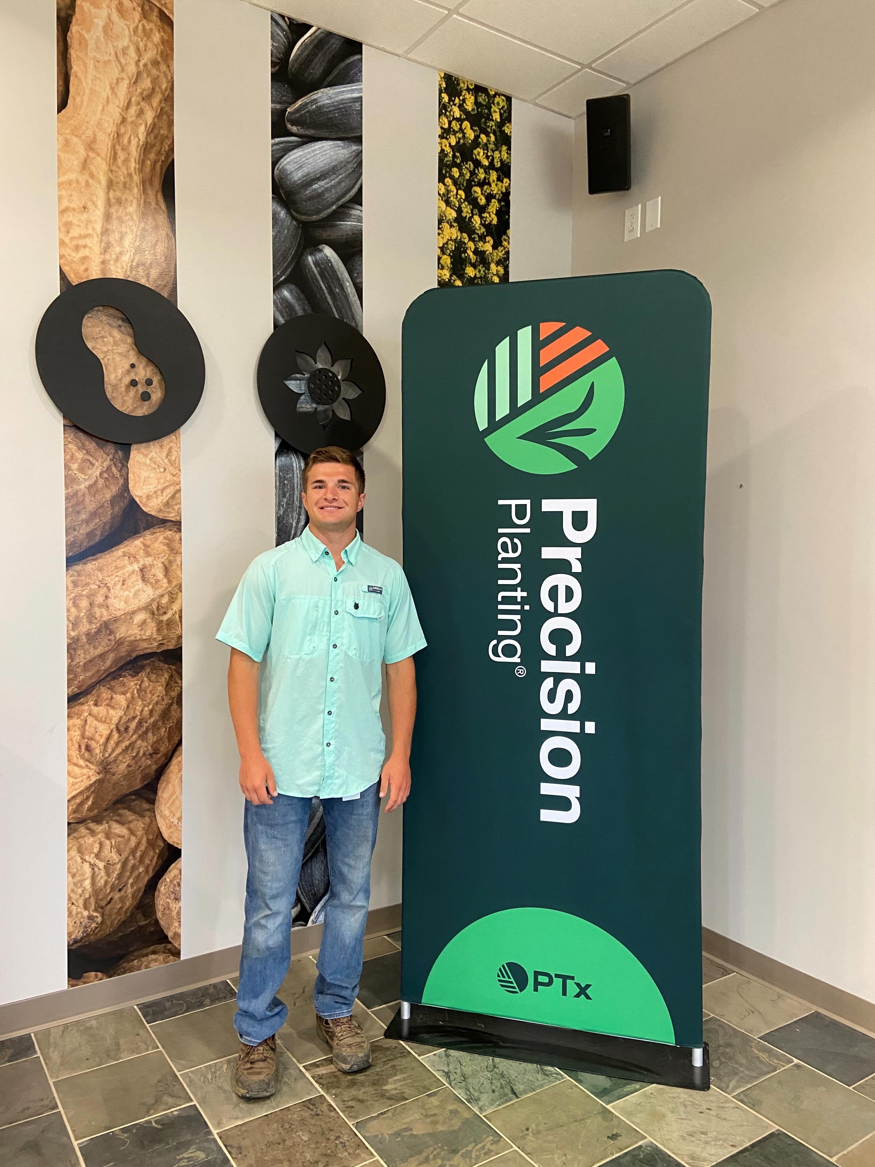 Whitesel at internship with Precision Planting