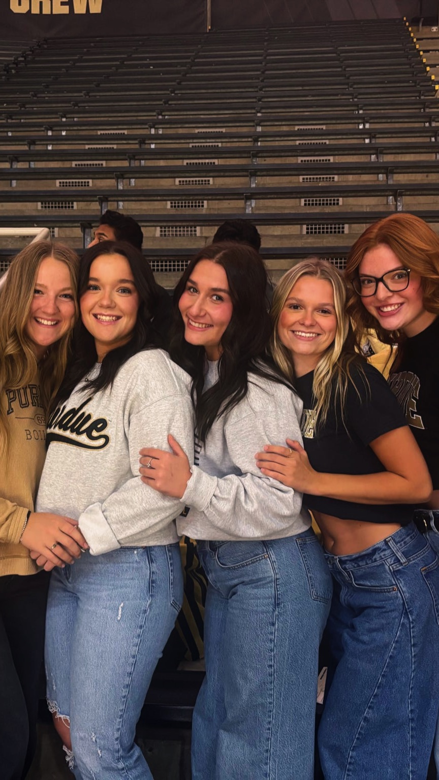 Klinkhamer with friends in Mackey Arena