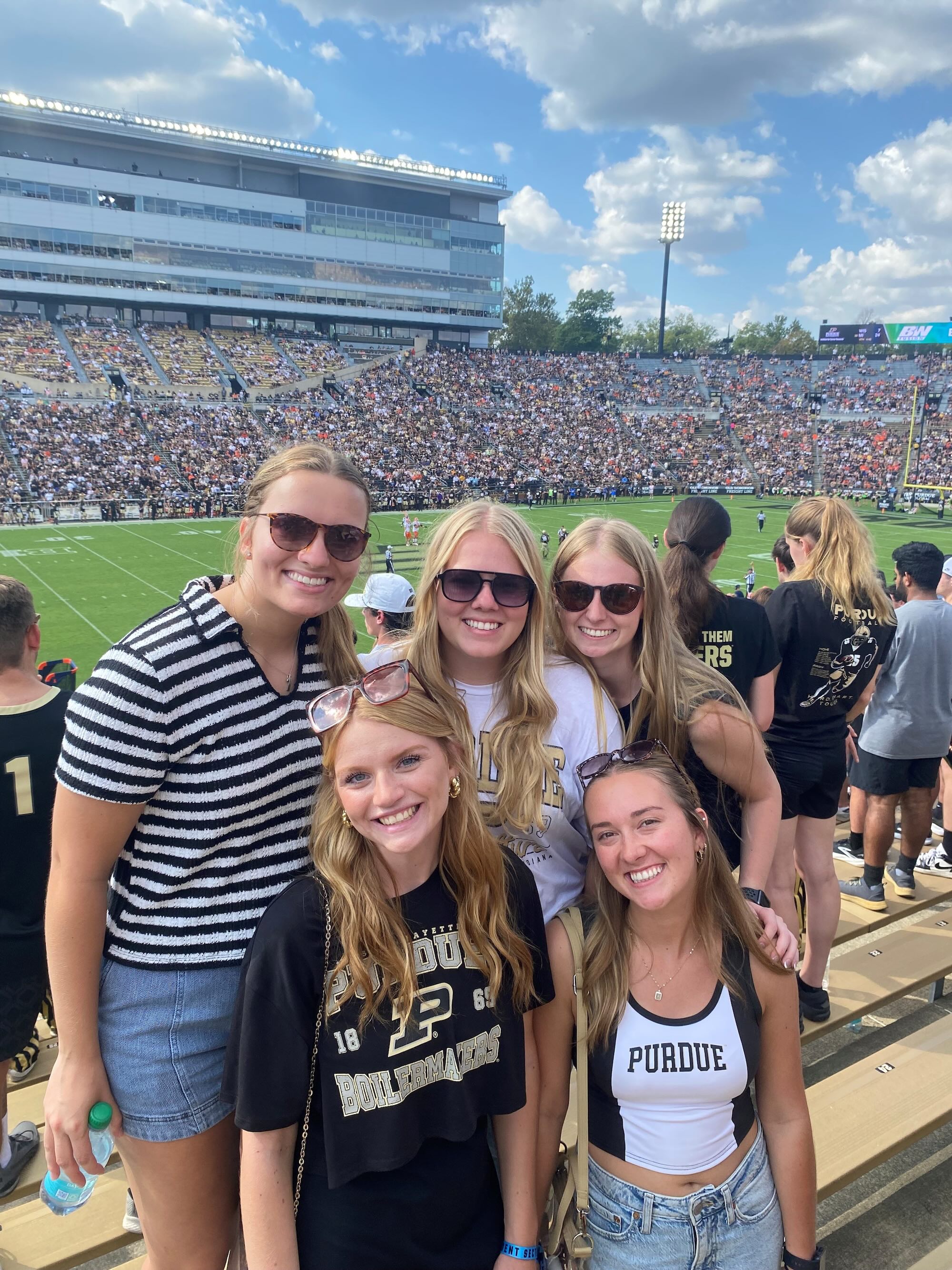 Logue with family and friends at Ross-Ade stadium
