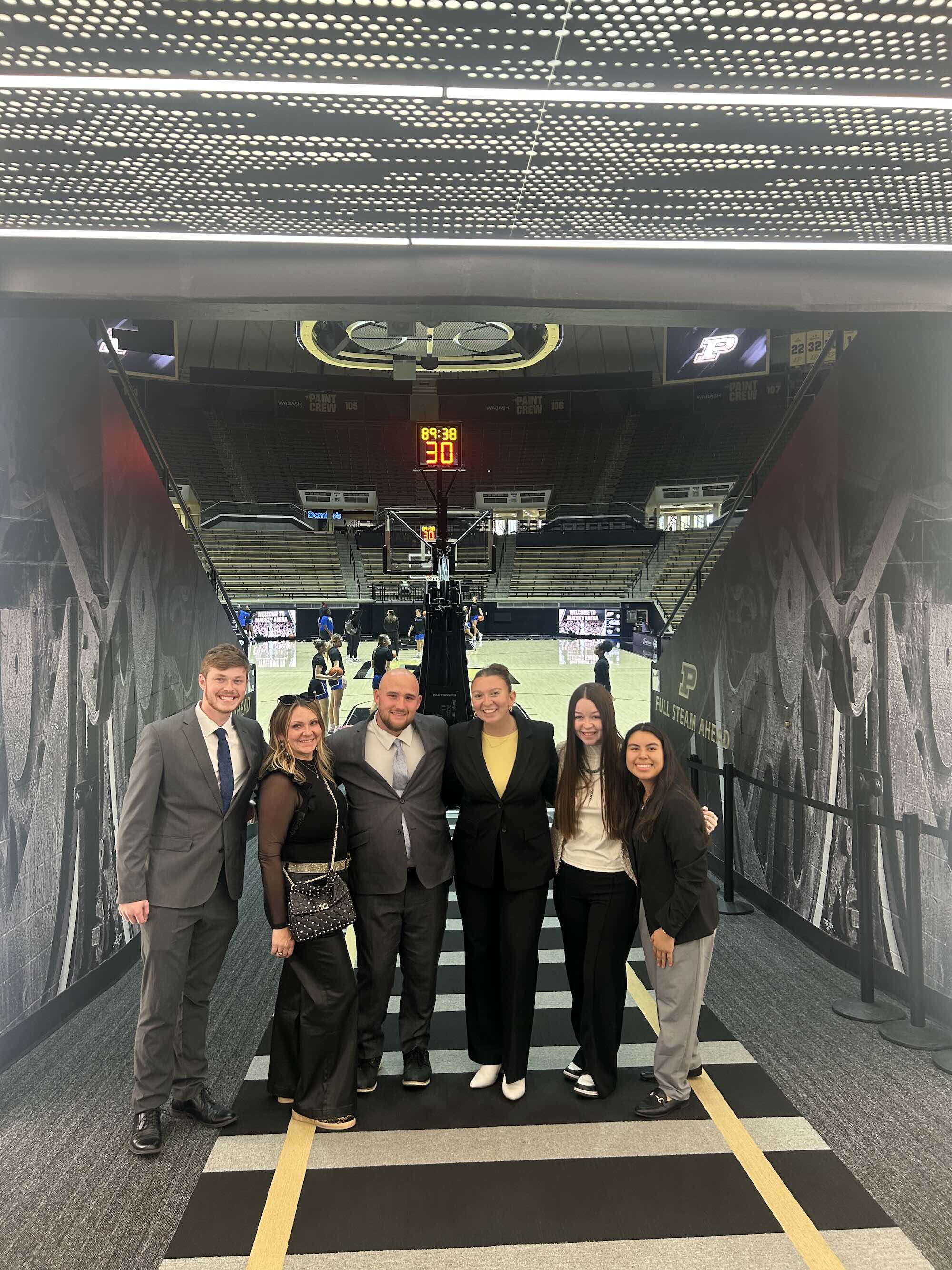 McGinnis with friends in Mackey Tunnel