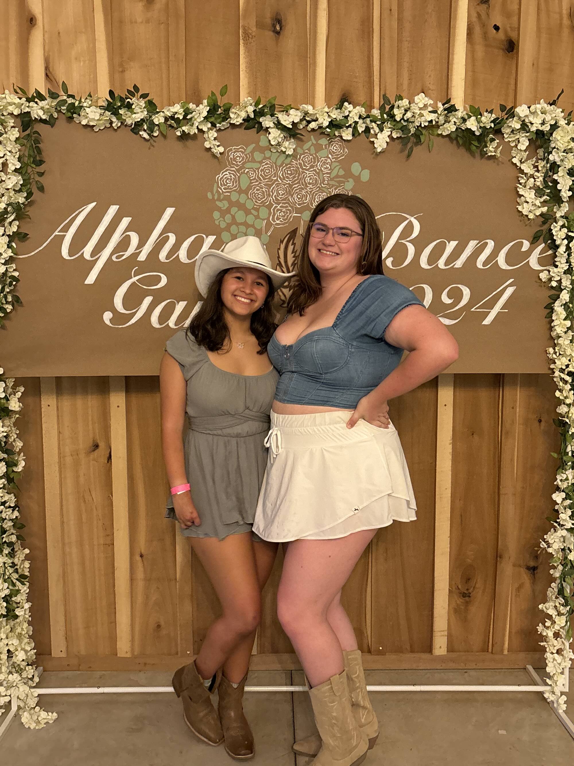 Piliang with friend at a barn dance