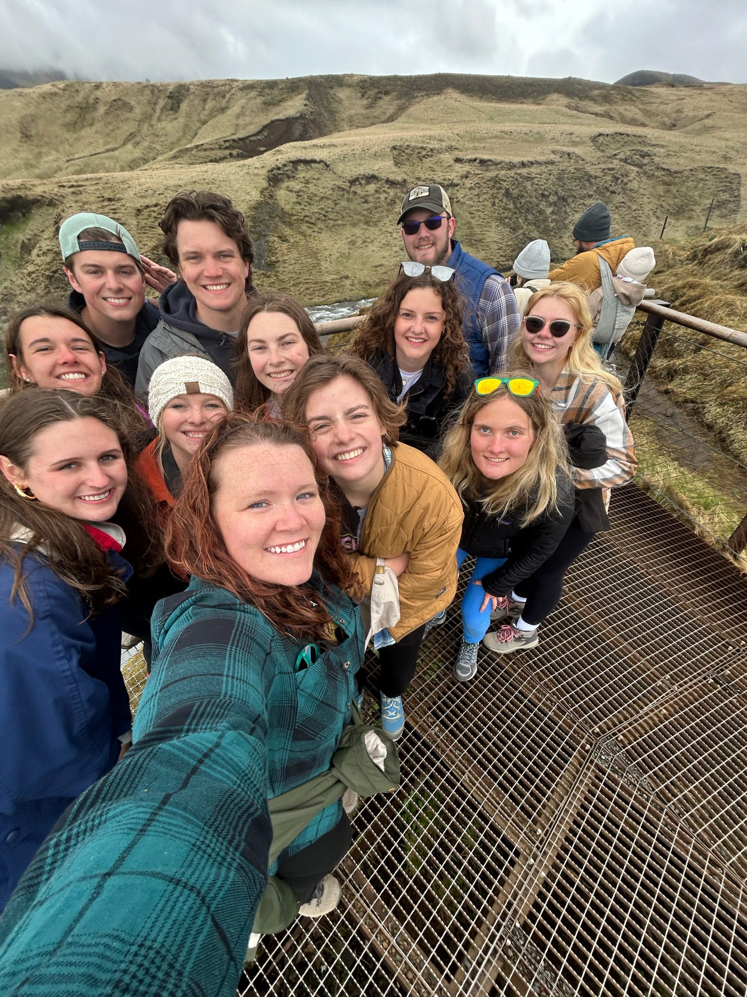 Ag econ students taking a selfie in Iceland