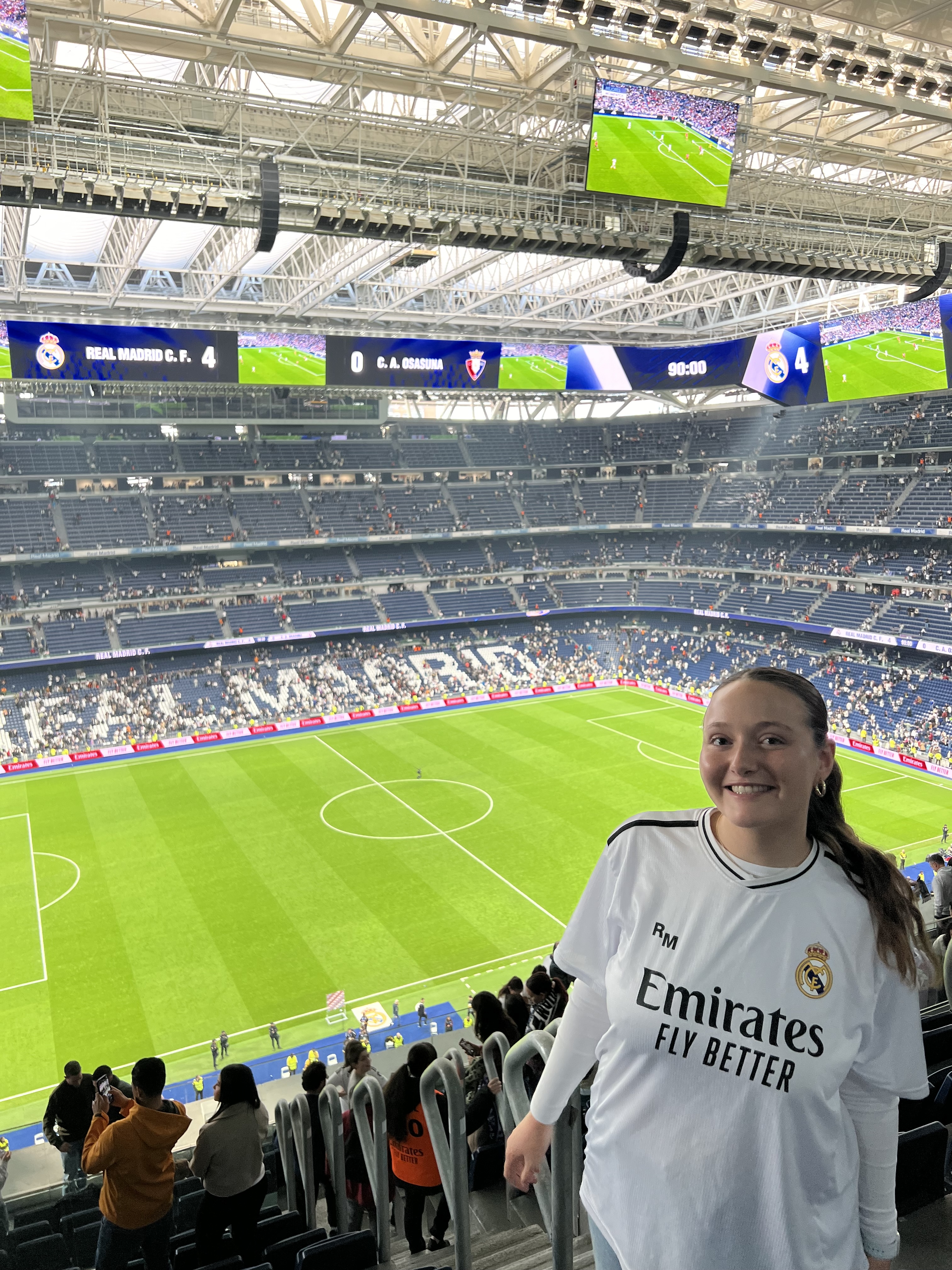 Karie at Madrid game