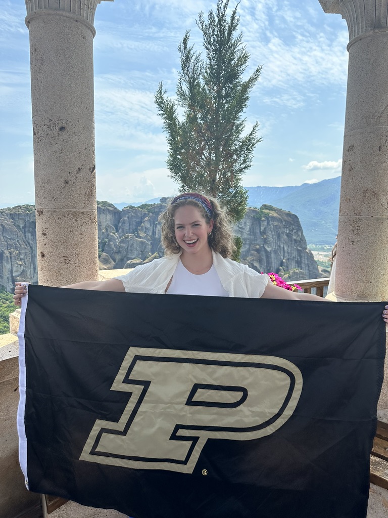 Madison with Purdue flag