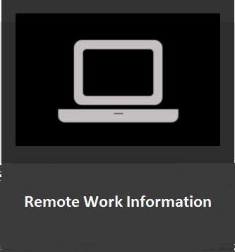 Image of a desktop computer with Remote Work Information caption