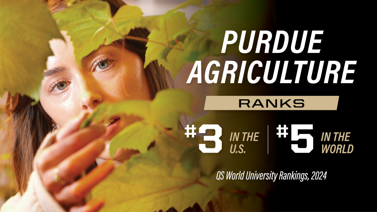 Purdue Ag ranked #3 in US and #5 in world