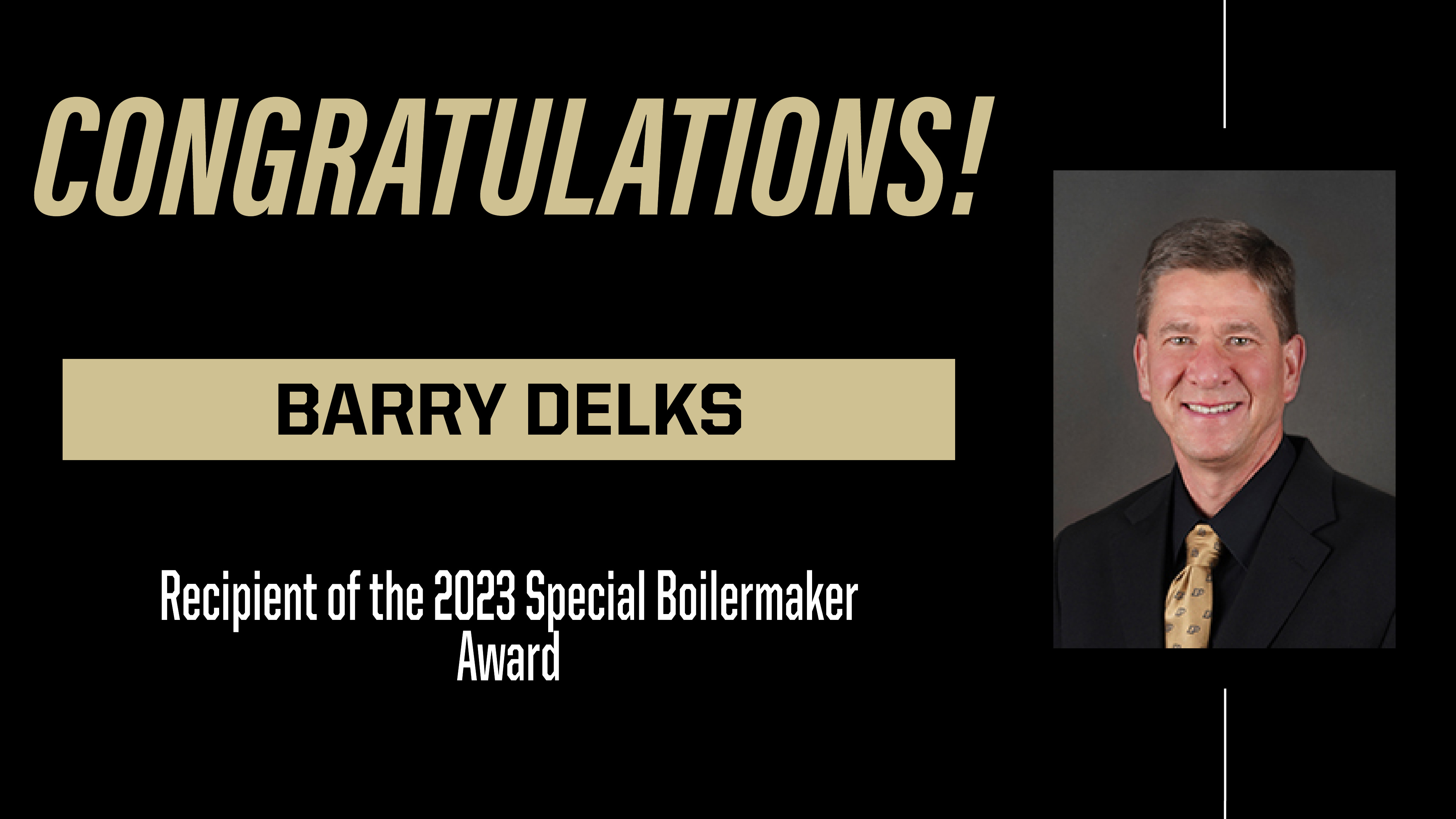 Barry Delks congratulations slide