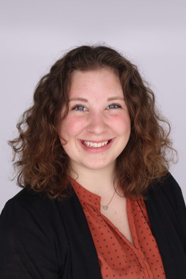 a woman smiling