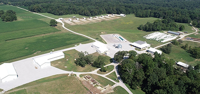 aerial view of Feldun-Purdue Ag Center