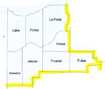 Northwest Area Indiana Map