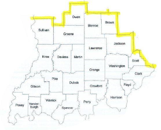 Southwestern Area Indiana Map