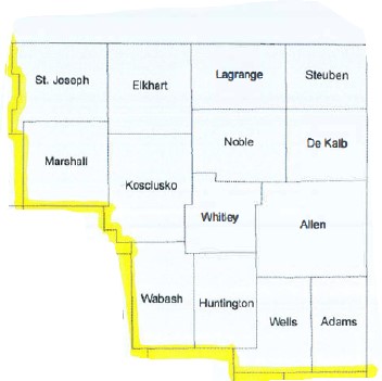 Northeast Indiana Map