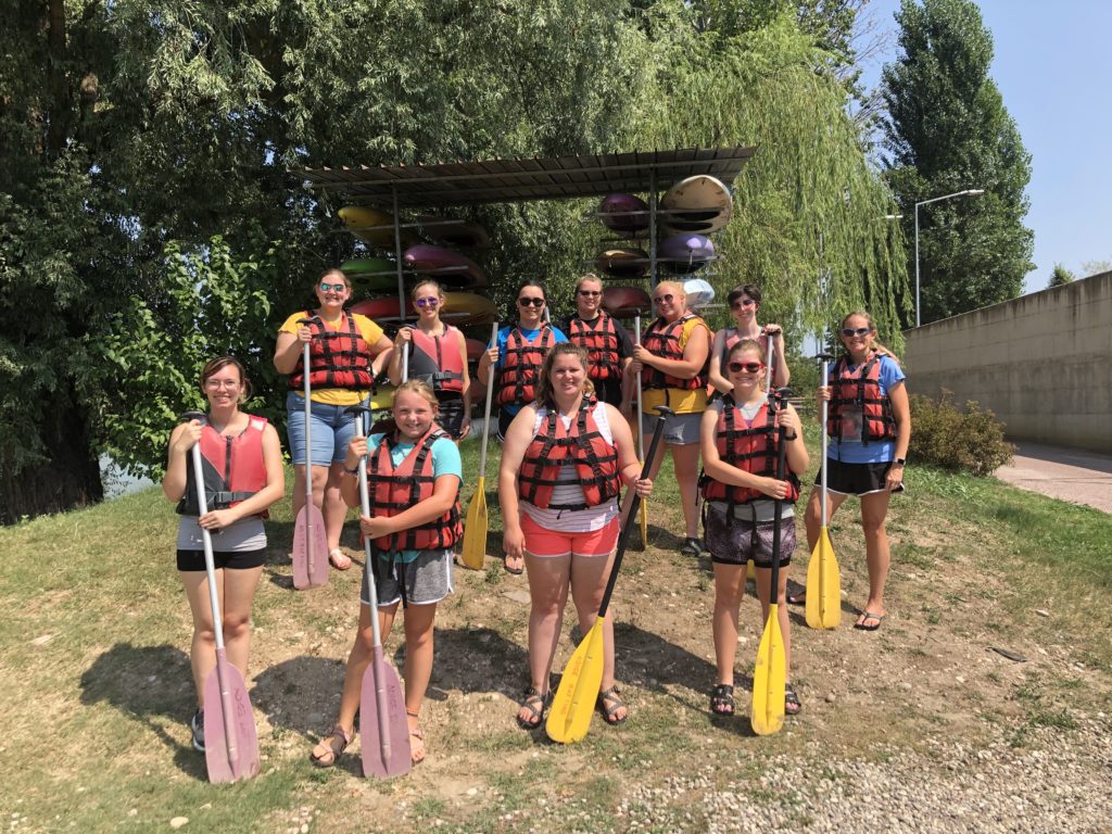 group prepped for the river