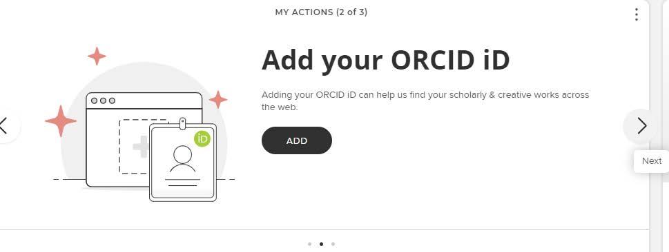 screenshot - add your ORCID iD